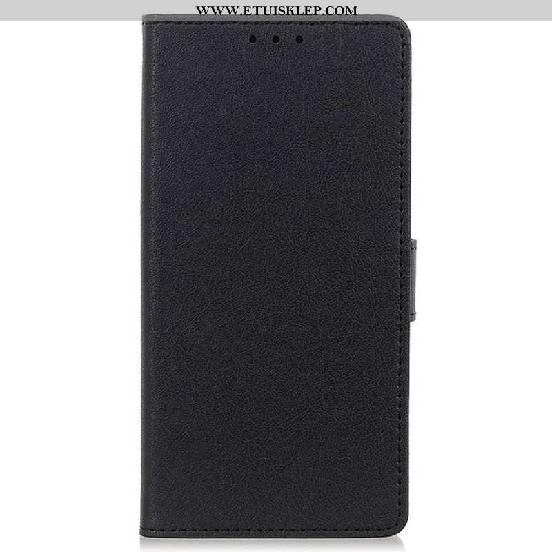 Etui Folio do iPhone 14 Klasyczna Sztuczna Skóra